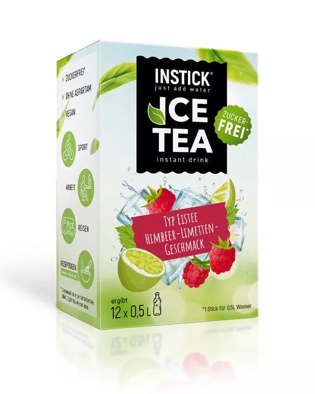 INSTICK ICE TEA HIMBEER LIMETTE 12x0,5l ohne KH/BE - von Zuckerschmuck