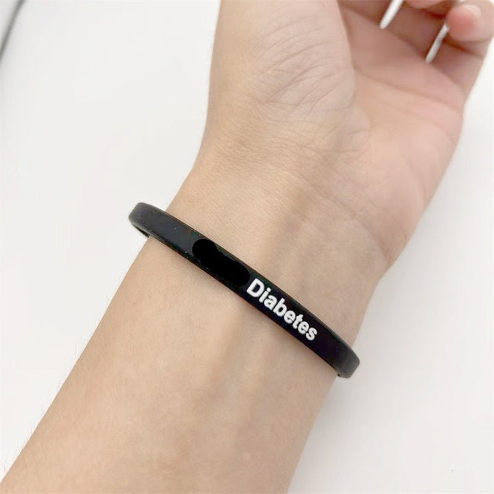 Silikon Armband schwarz Diabetes Type 1