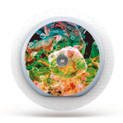 SPARPACK: 4x Accu-Chek SmartGuide Sticker "Bubblesplash"